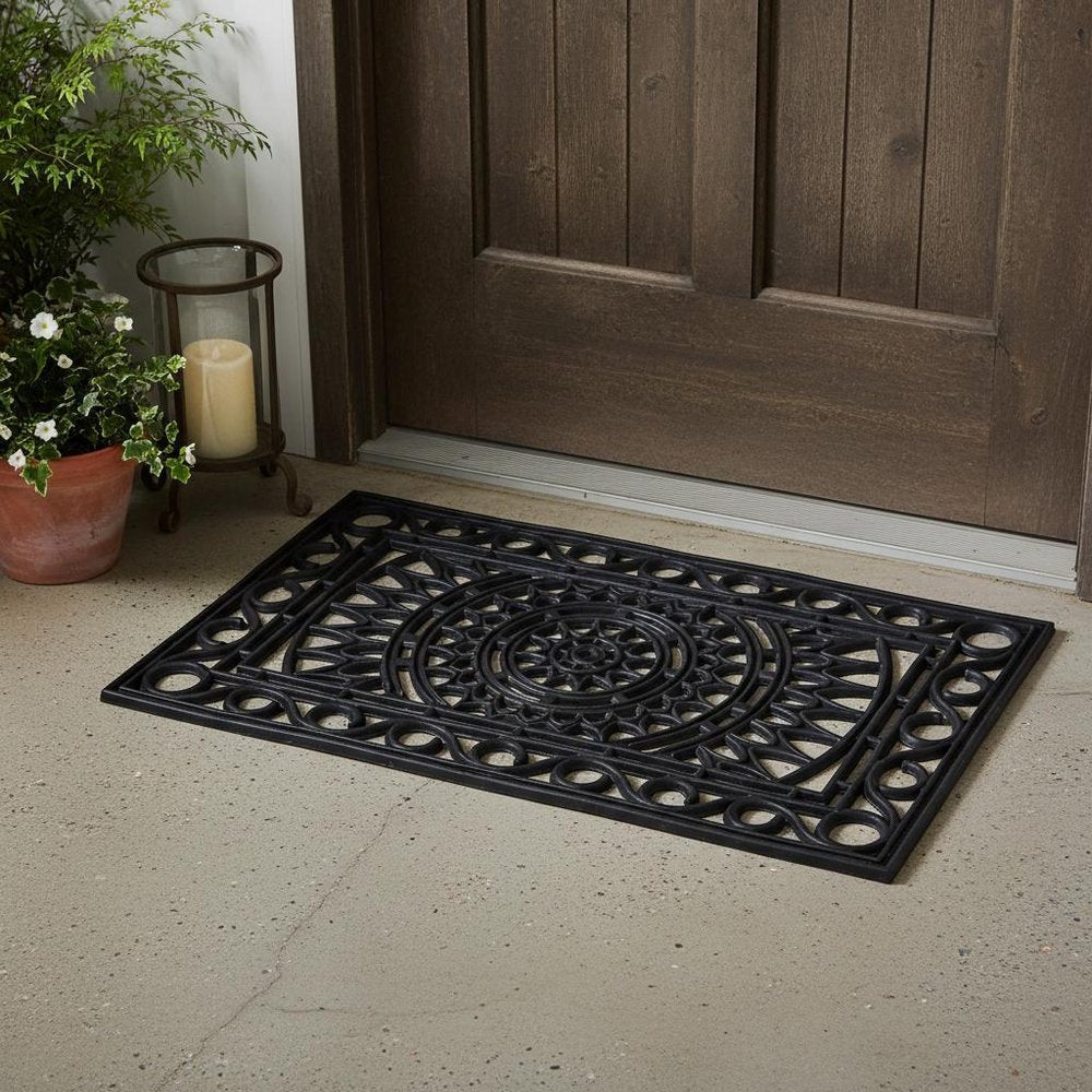 24" X 36" Black Rubber Outdoor Door Mat