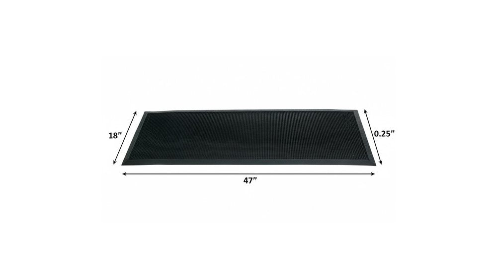 18" X 47" Black Rubber Outdoor Door Mat