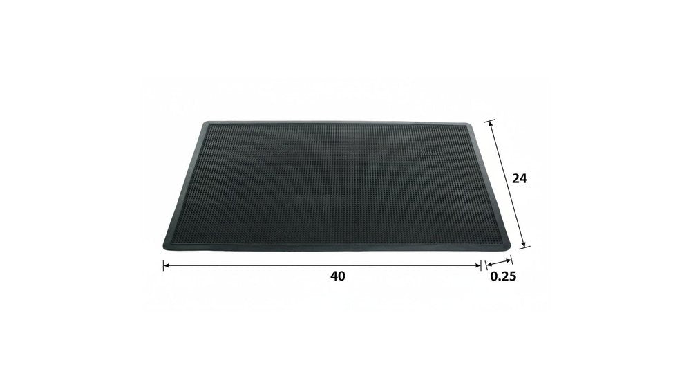 24" X 40" Black Rubber Outdoor Door Mat