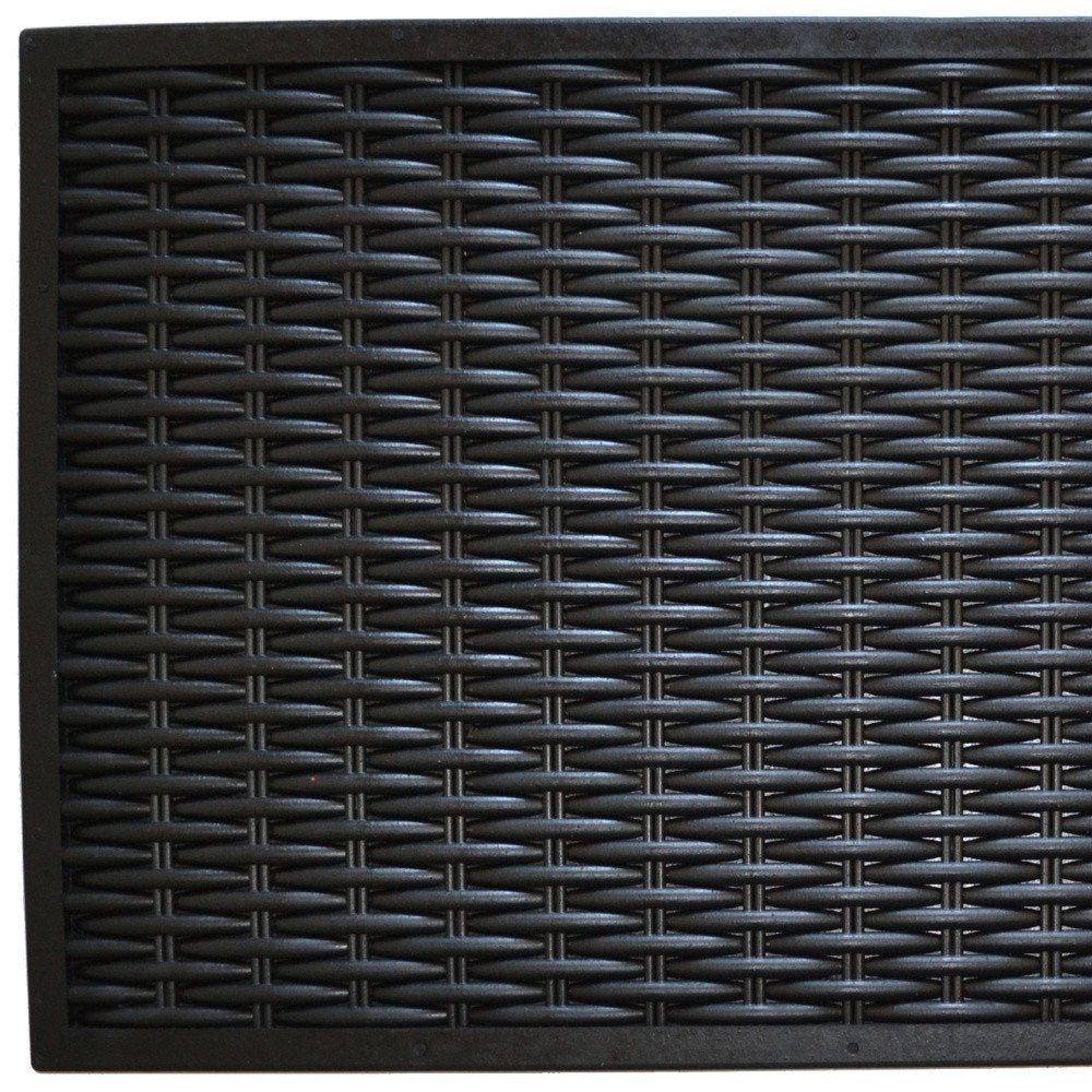 18" X 30" Black Rubber Outdoor Door Mat