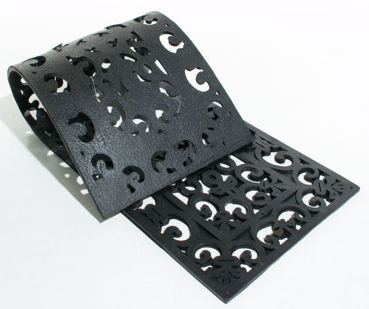 9" X 30" Black Rubber Outdoor Door Mat