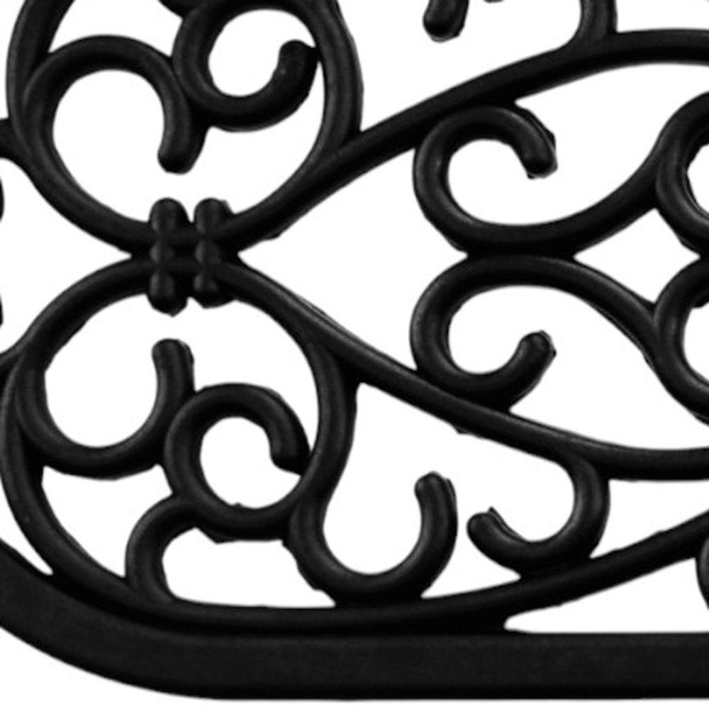 10" X 30" Black Rubber Outdoor Door Mat