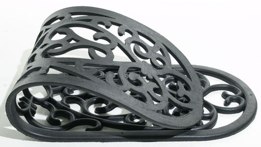 10" X 30" Black Rubber Outdoor Door Mat