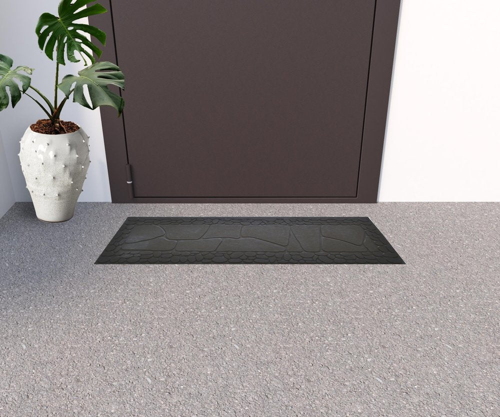 10" X 33" Black Rubber Outdoor Door Mat