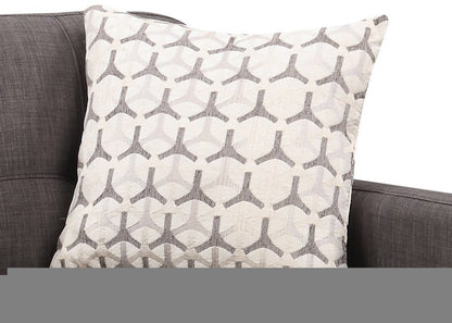 61" Charcoal And Black Loveseat and Toss Pillows