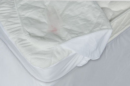 9" Waterproof Bamboo Terry Crib Mattress Pad Liner Mattress Cover Only.