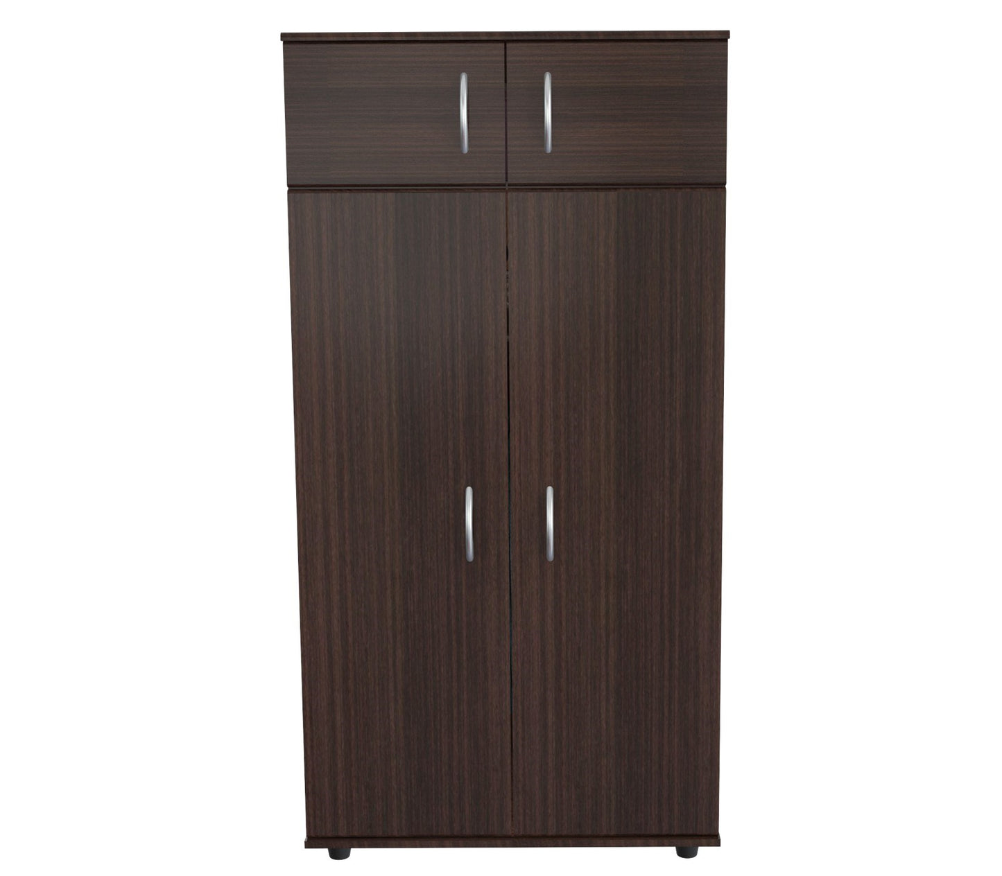 32" Espresso Melamine Mirrored Combo Dresser