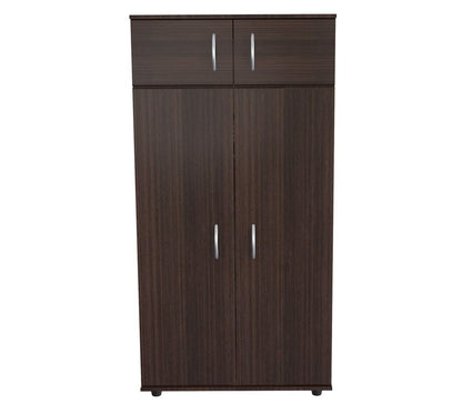 32" Espresso Melamine Mirrored Combo Dresser