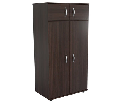 32" Espresso Melamine Mirrored Combo Dresser