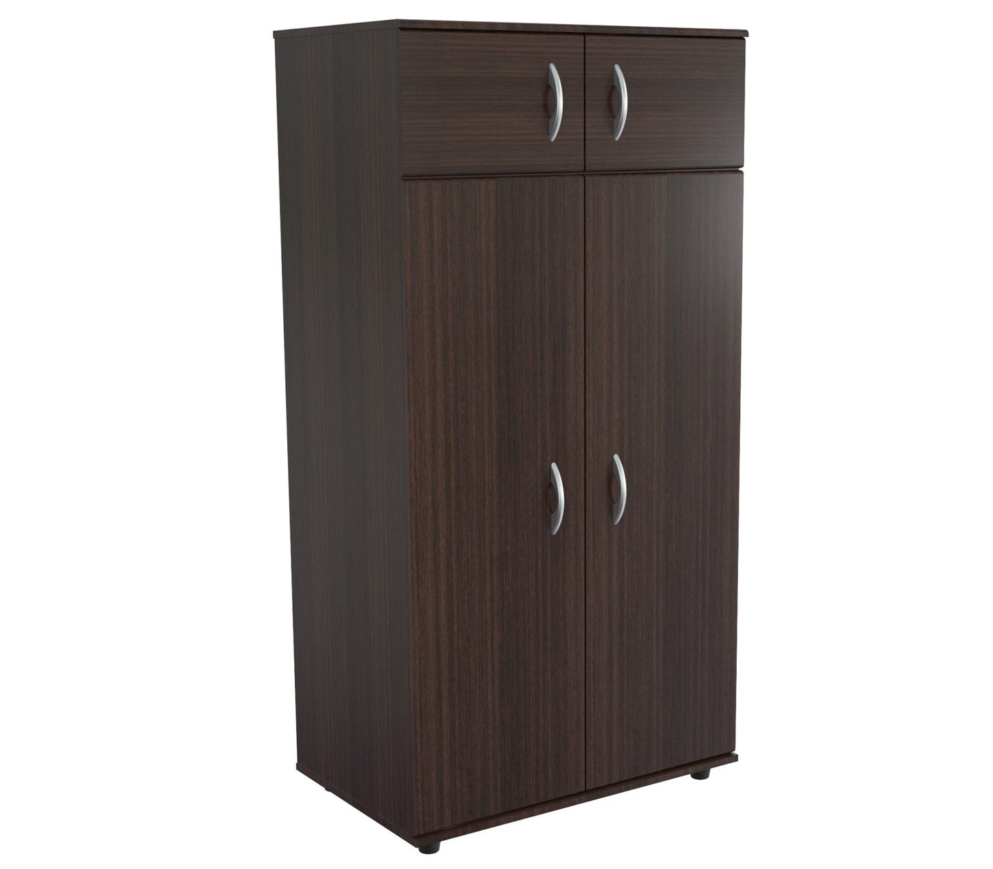 32" Espresso Melamine Mirrored Combo Dresser