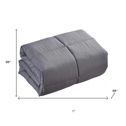 Dark Gray Queen Polyester Thread Count Down Alternative Comforter