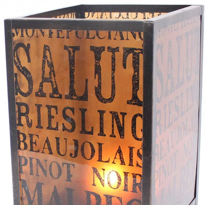 18" Brown Metal Floor Candle Holder