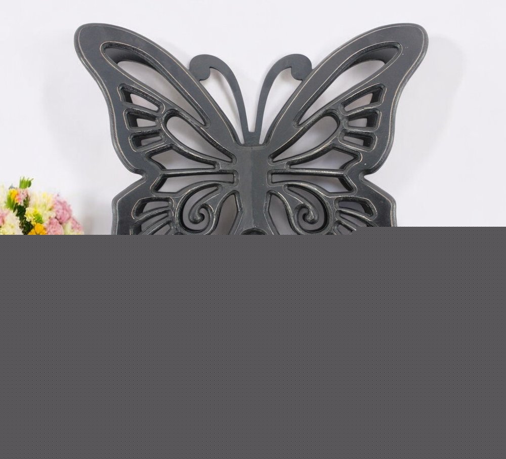 23" X 19" Black Butterfly Wood Hanging Dimensional Sculpture