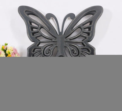 23" X 19" Black Butterfly Wood Hanging Dimensional Sculpture