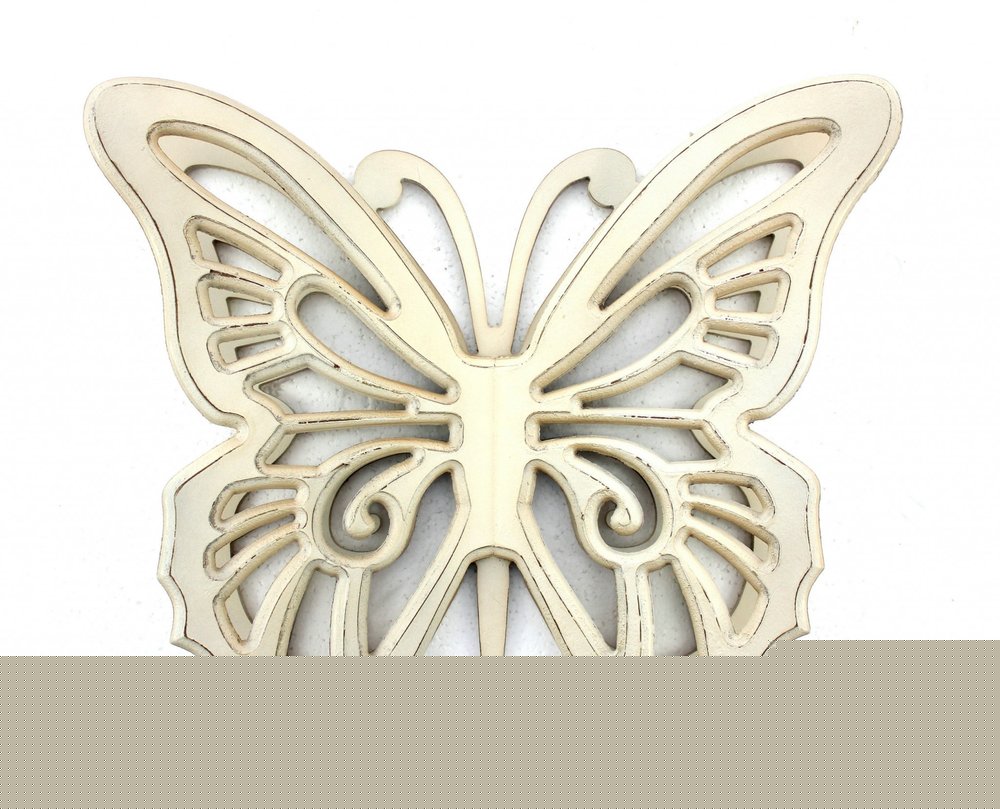 23" X 19" Red Butterfly Wood Hanging Dimensional Sculpture