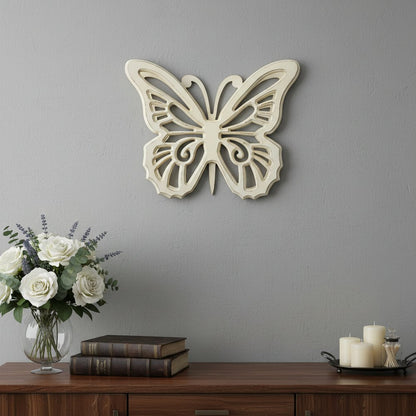 23" X 19" Red Butterfly Wood Hanging Dimensional Sculpture
