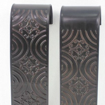 Set of Two Brown Metal Wall Sconce Candle Holders