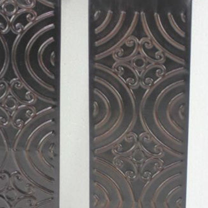 Set of Two Brown Metal Wall Sconce Candle Holders