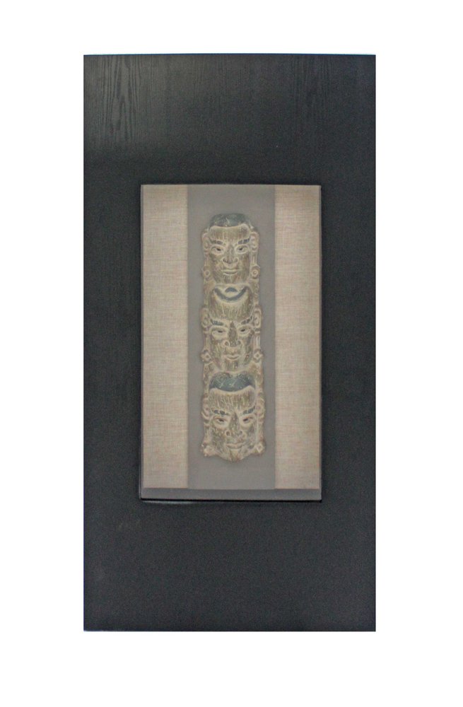 40" X 20" Black Wood Face Framed Art