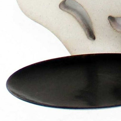 11" White Floral Solid Wood Wall Sconce Candle Holder