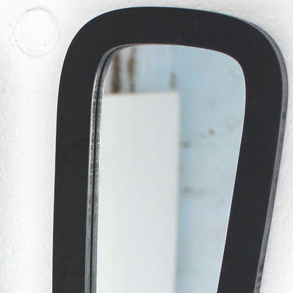 Set of Two Black Solid Wood Wall Sconce Candle Holders