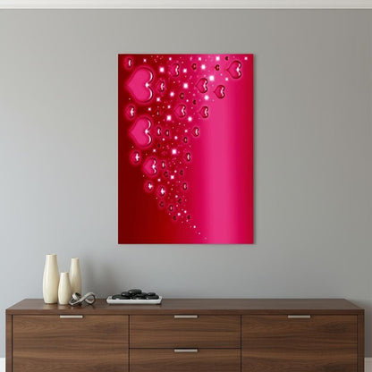 Pink Hearts Canvas Hanging Wall Art