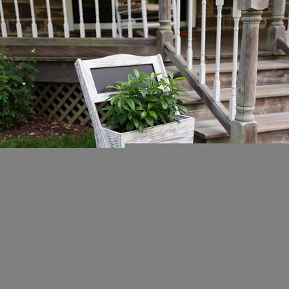 10" Gray Solid Wood Indoor Outdoor Planter Box
