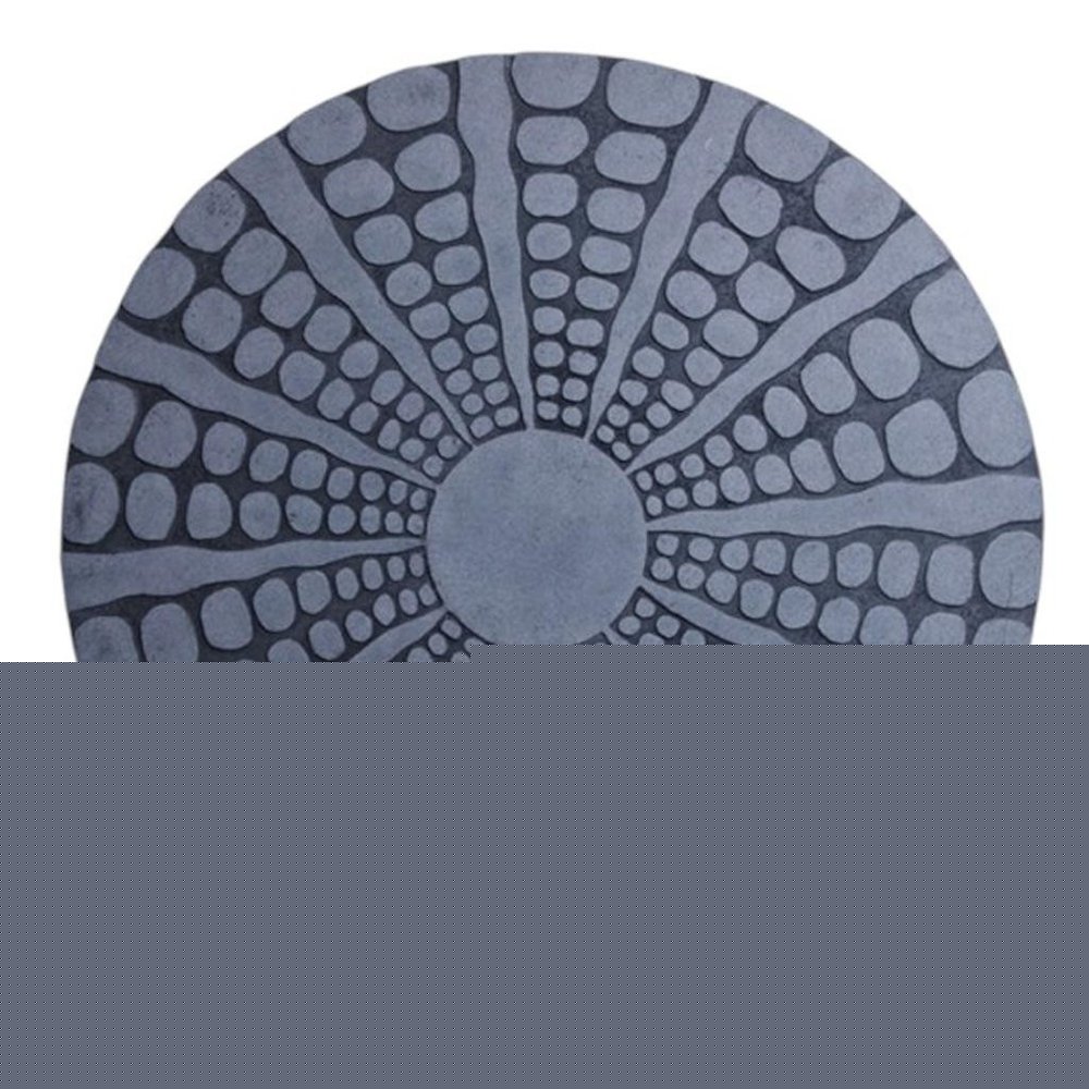 19" X 19" X 2" Sandstone, Fine Polished, Round With Stardust Pebble Finish - Wall Decor