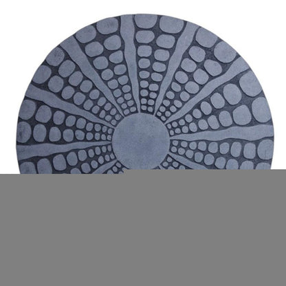 19" X 19" X 2" Sandstone, Fine Polished, Round With Stardust Pebble Finish - Wall Decor