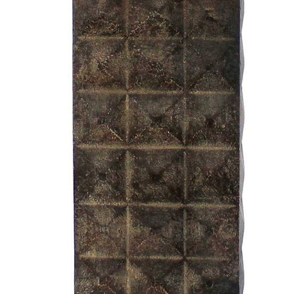 30" Distressed Bronze Metal Bedside Lamp With Khaki Shade