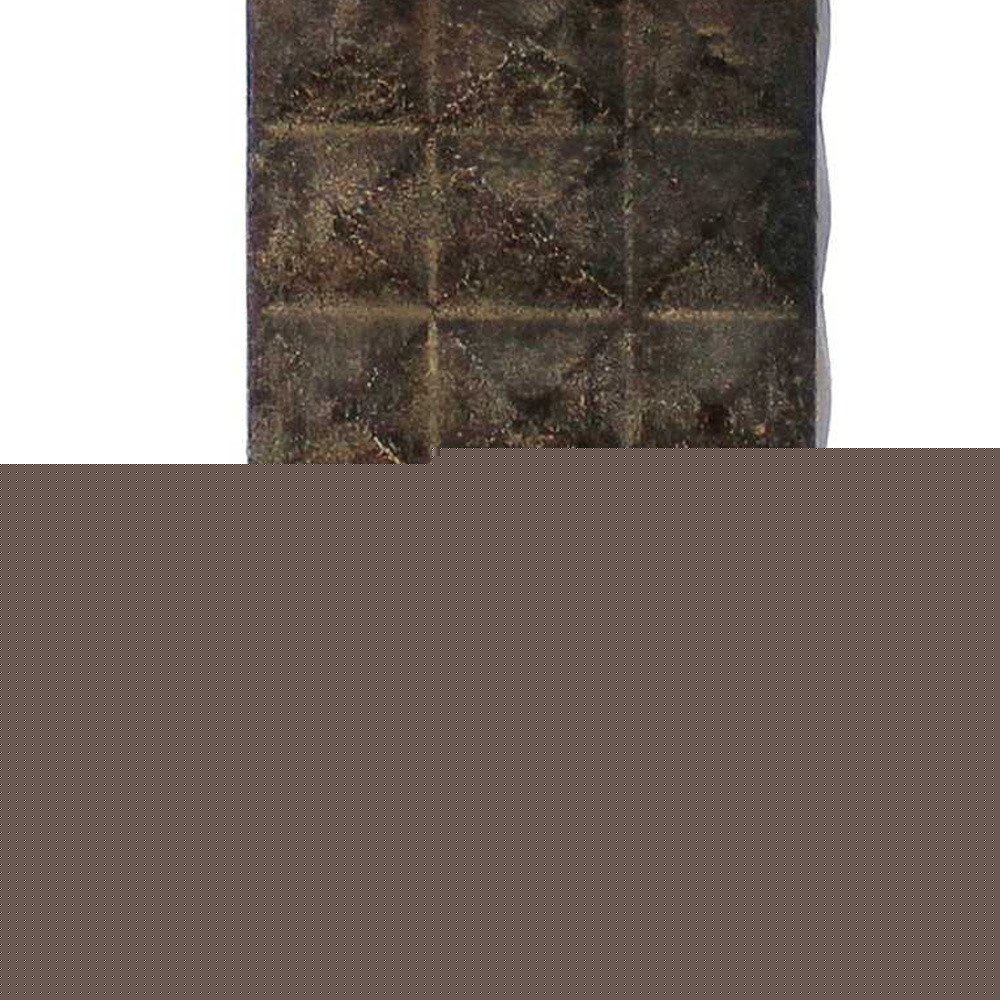 30" Distressed Bronze Metal Bedside Lamp With Khaki Shade