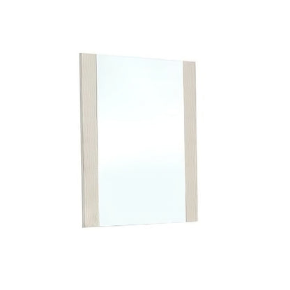 41" Black Faux Shagreen Partially Framed Accent Mirror