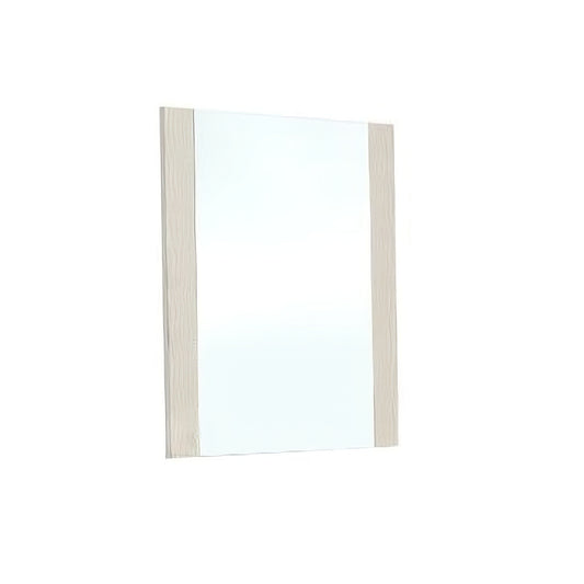 41" Black Faux Shagreen Partially Framed Accent Mirror