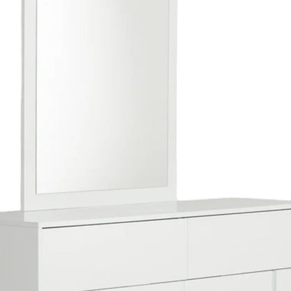 41" Black Faux Shagreen Partially Framed Accent Mirror