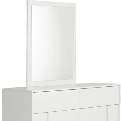 41" Beige Wood Framed Mounted Dresser Mirror