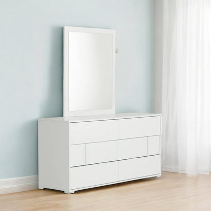 41" Beige Wood Framed Mounted Dresser Mirror