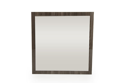 41" Gray Square Wood Framed Accent Mirror
