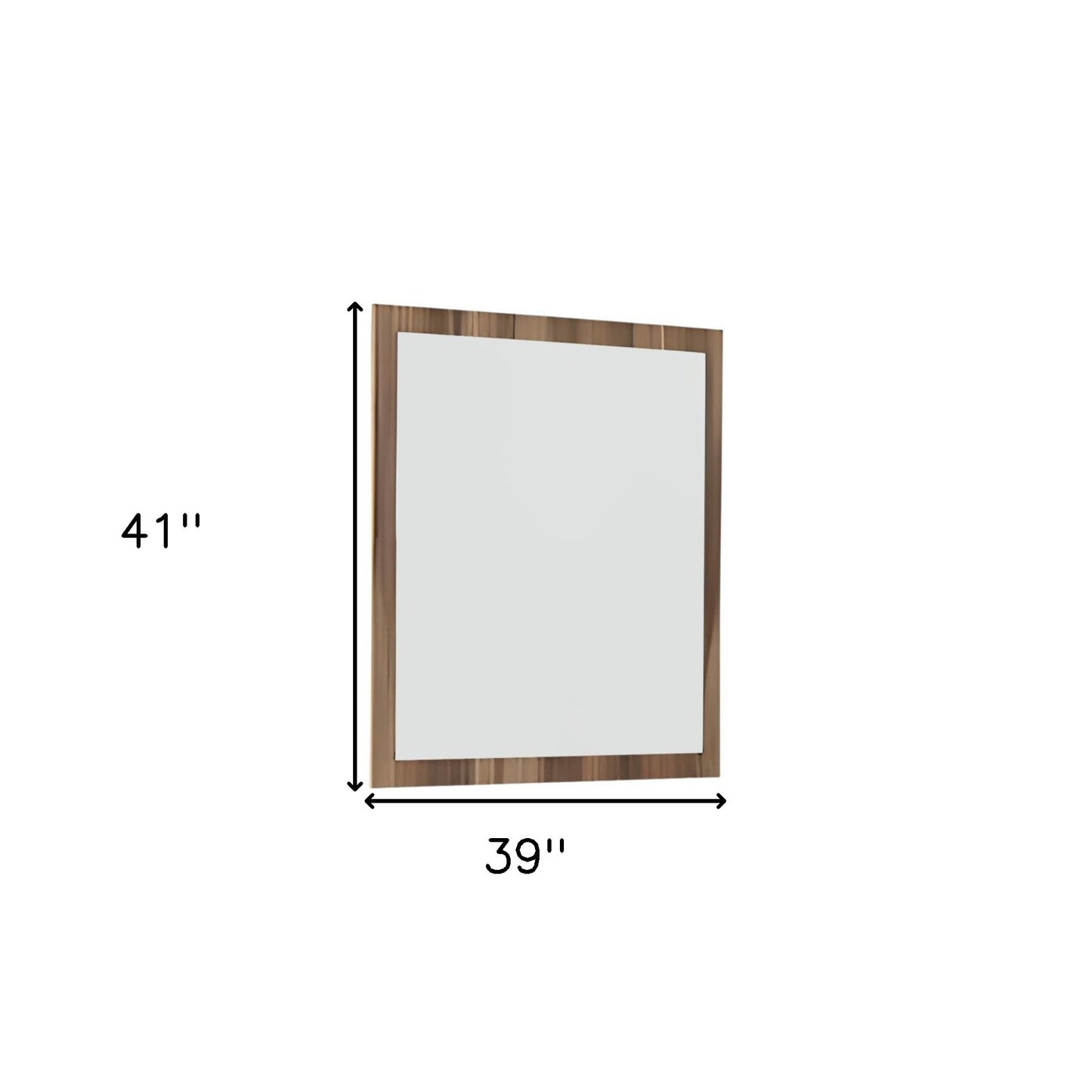 41" Natural Wood Framed Accent Mirror