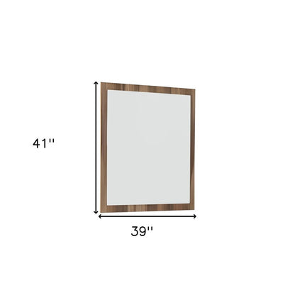 41" Natural Wood Framed Accent Mirror
