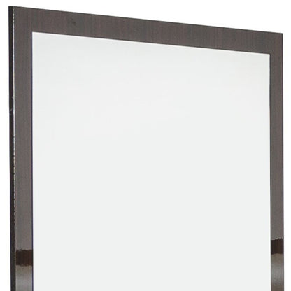 41" Ebony Wood Framed Mounted Dresser Mirror