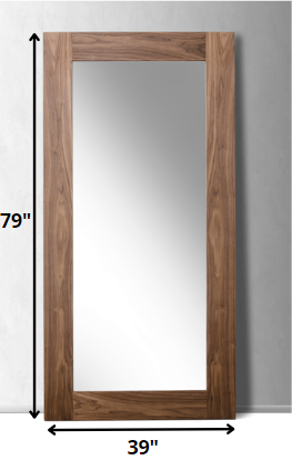 79" Brown Framed Leaning Full Length Hanging Mirror
