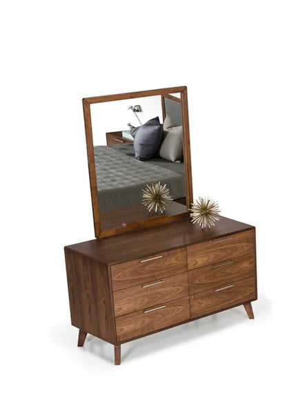 40" Brown Wood Framed Mounted Dresser Mirror