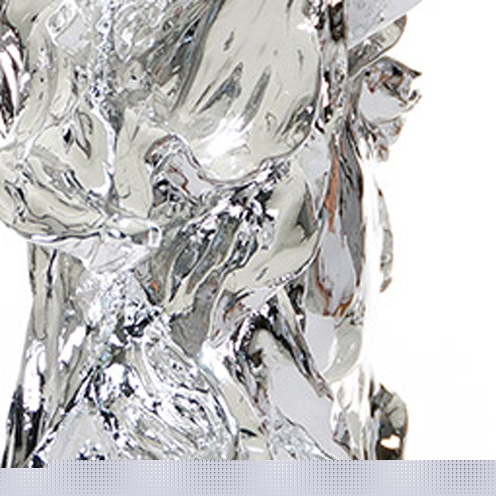 11" Silver Glass Figurine Tabletop Sculpture