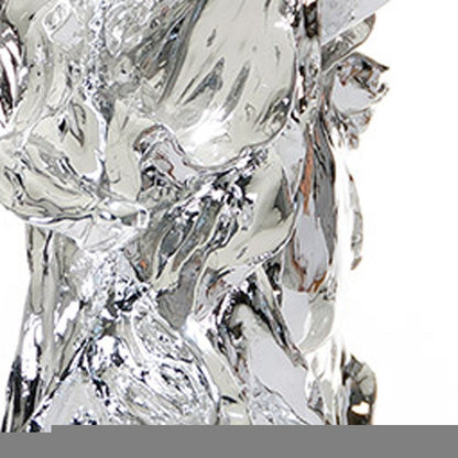 11" Silver Glass Figurine Tabletop Sculpture