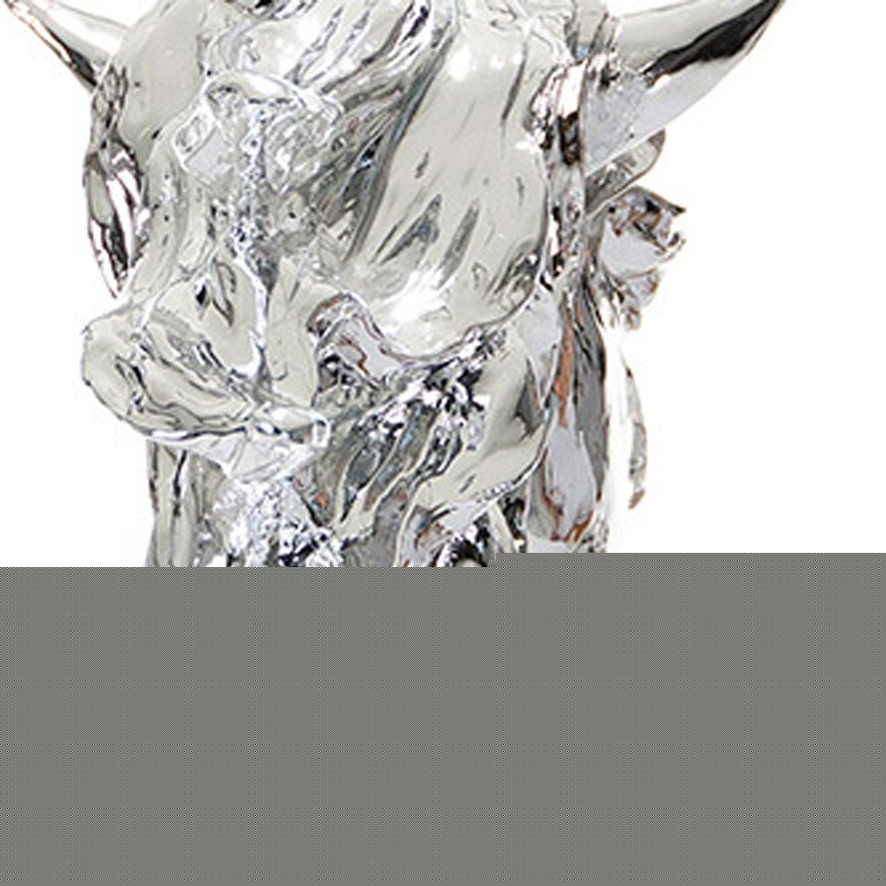 11" Silver Glass Figurine Tabletop Sculpture