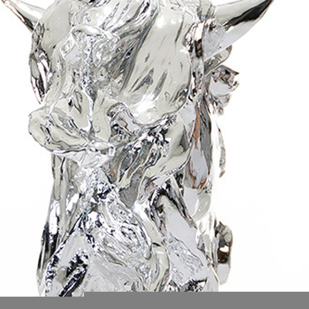 11" Silver Glass Figurine Tabletop Sculpture
