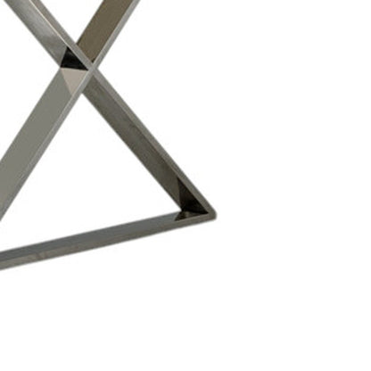 21" White Crocodile Mdf And Steel Desk