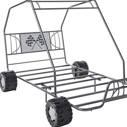 Gunmetal Steel Twin Bed Frame