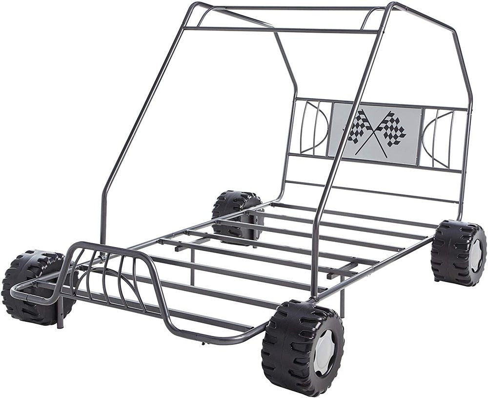 Gunmetal Steel Twin Bed Frame