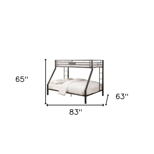 Black Twin Over Full Bunk Bed
